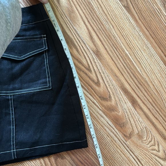 Dissh DIMITRA BLACK LINEN CARGO SKORT  sz 2 - Picture 9 of 9
